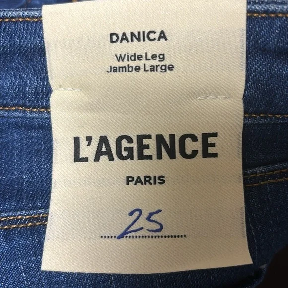 L’AGENCE | Danica Wide Leg Jeans In York Blue Size 25 NEW - Picture 6 of 10